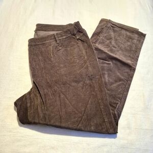 J. Jill women's size 20 stretch corduroy side elastic waist pants 5 pockets EUC
